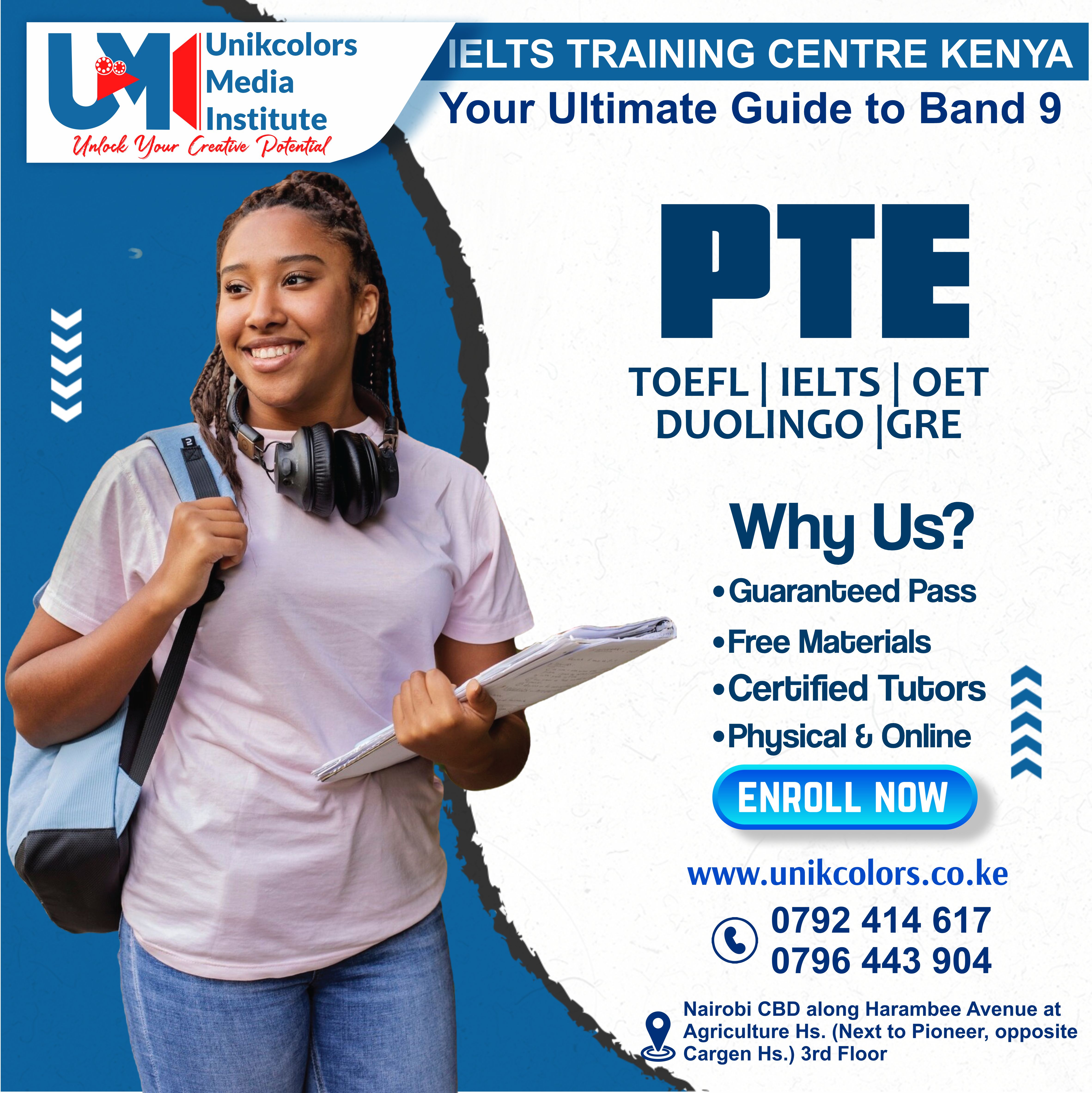 IELTS TRAINING CENTRE KENYA - IELTS PREPARATION | OET | TOEFL | PTE | GRE | DUOLINGO